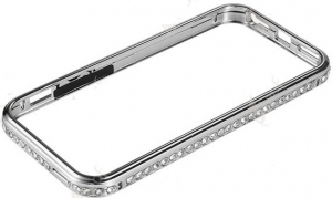 Бампер для iPhone 5/5S Crystal Metal Silver Бампер для iPhone 5/5S Crystal Metal Silver